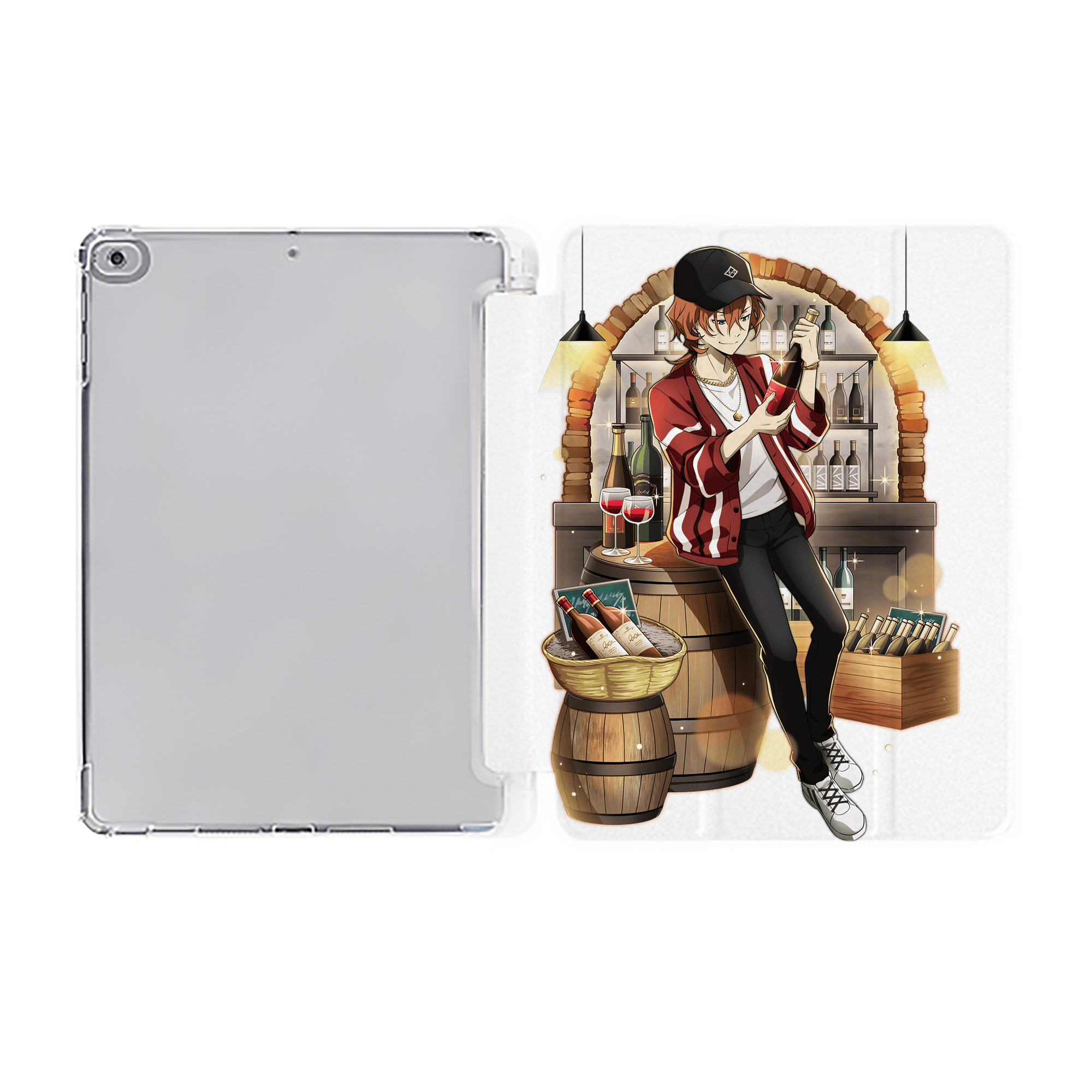 （画像用） 文豪ストレイドッグス Bungo Stray Dogs IPad ケース ペン収納付き 三つ折りスタンド PUレザー×シリコン 対応機種9.5/10.5/10.9インチ